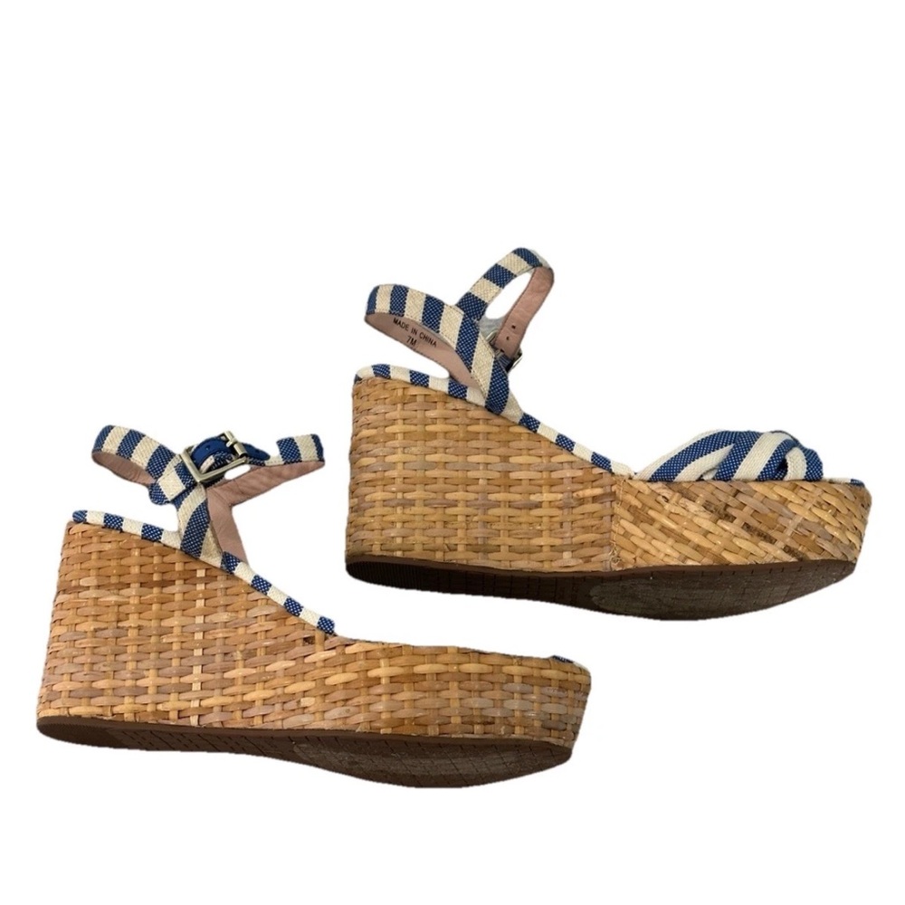 Kate Spade New York Tilly Stripe Wedge Patio Platform Sandals US Women’s 7 - Picture 4 of 9
